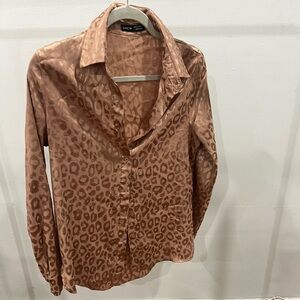 Cheetah print button down